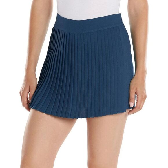 LAUREN CONRAD Women's SKORT Pleated Front Crepe Medieval Blue Skorts NEW SMALL - Picture 3 of 12